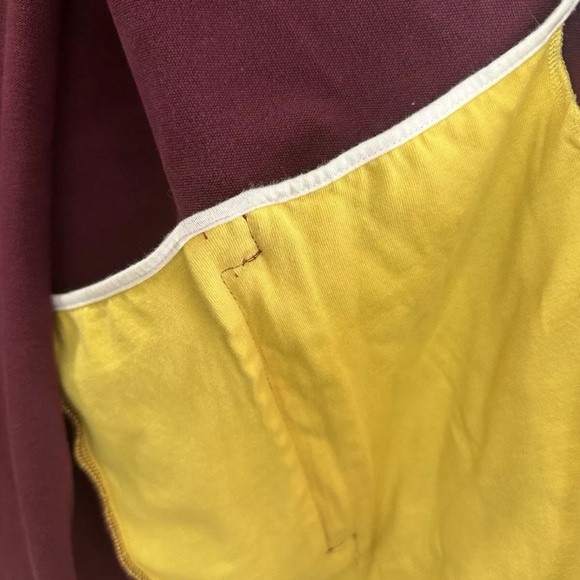 Marc Ecko Track Jacket Men’s Size XL Maroon Yellow White Cut & Sew Line - Picture 7 of 8